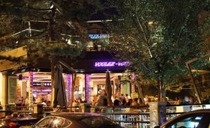 Voulez-Vouz reastaurant the front - side at night